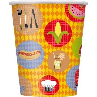 Barbeque Cookout 9 oz. Paper Cups