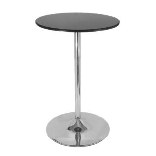 Pub Table Winsome Polished Steel Bar Table   Black