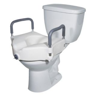 Drive Medical White Toilet Seat with Removable Arms   Standard