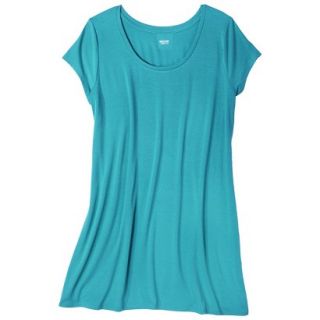 Mossimo Supply Co. Juniors Plus Size Short Sleeve Tee Shirt Dress   Aqua 2