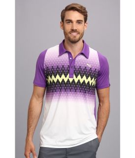 PUMA Golf Duo Swing Graphic Stripe Polo Mens Short Sleeve Knit (Purple)