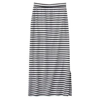 Xhilaration Juniors Striped Maxi Skirt   Black/White XL