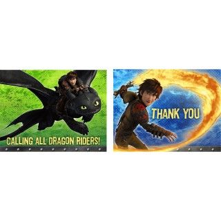 How to Train Your Dragon 2   Invitations Thank You Postcard Combo (8)