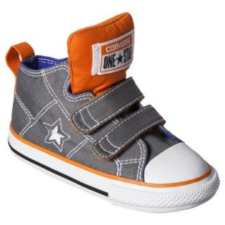 Toddler Converse One Star Mid Top Sneaker   Gray/Orange 9