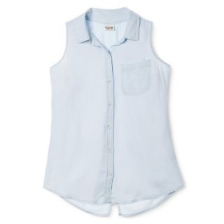 Mossimo Supply Co. Juniors Sleeveless Shirt   Lunar Blue XS(1)