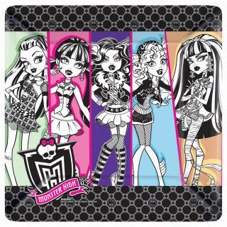 Monster High Square Dinner Plates