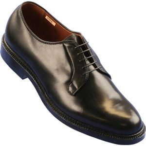 Alden Mens Plain Toe Blucher Black Shoes, Size 13 D   9909