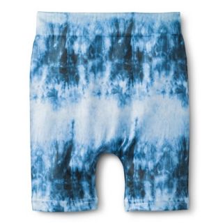 Xhilaration Girls Seamless Tie Dye Bike Short Legging   Blue S/M