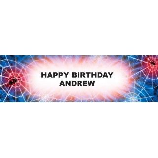 Spiderweb Personalized Birthday Banner