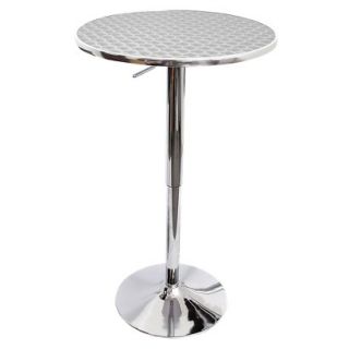 Pub Table Bistro Adjustable Bar Table   Stainless Steel
