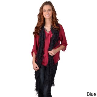 Journee Collection Womens Crochet Fringe Scarf