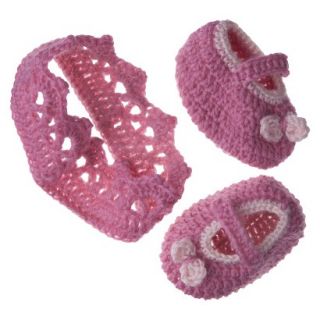 Sodorable Infant Girls Crown Headband and Bootie Set   Pink