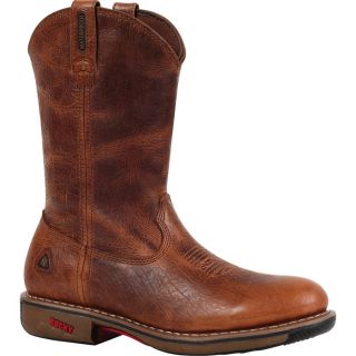 Rocky Ride 11In. Waterproof Western Boot   Palomino, Size 9, Model 4181