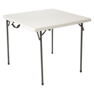 Folding Table: Lifetime Square Folding Table   White Granite