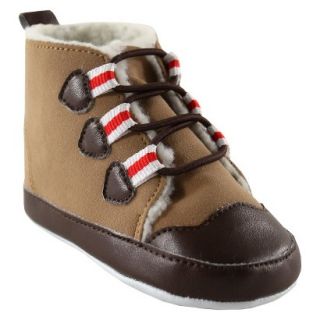 Luvable Friends Infant Boys Hiking Boot   Brown/Red 12 18 M