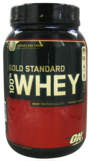 Optimum Nutrition   100% Whey Gold Standard Protein Cookies & Cream   2 lbs.