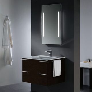 Vigo 31 inch Single Bathroom Vanity with Mirror and Lighting System   Wenge