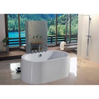 Aquatica PureScape 169 Semi Freestanding Acrylic Bathtub   White