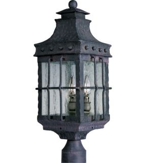 Nantucket 3 Light Post Lights & Accessories in Country Forge 30080CDCF