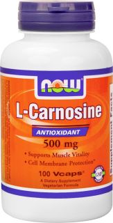 NOW Foods   L Carnosine 500 mg.   100 Vegetarian Capsules