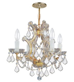 Maria Theresa 4 Light Mini Chandeliers in Gold 4474 GD CL SAQ