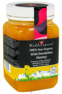 Wedderspoon Organic   100% Raw Organic Wild Dandelion Honey   17.6 oz.