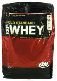 Optimum Nutrition   100% Whey Gold Standard Protein Double Rich Chocolate   10 lbs.