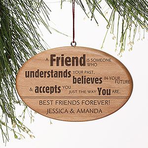 Engraved Christmas Ornaments   Forever Friend