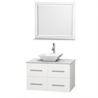 Centra 36 Single Bathroom Vanity Set for Vessel Sink by Wyndham Collection   Wh