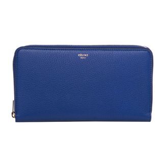 Celine Royal Blue Pebbled Leather Continental Wallet