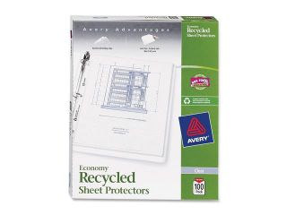 Top Load Recycled Polypropylene Sheet Protector, Semi Clear, 100/Box