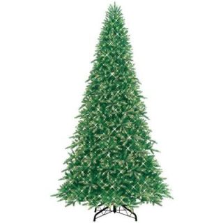 GE 10.5 ft. Pre Lit Deluxe Just Cut Frasier Fir Artificial Christmas Tree with Clear Lights 01108