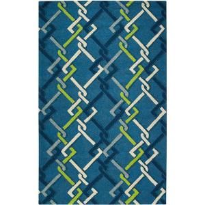 Home Decorators Collection Interlock Ocean 5 ft. x 8 ft. Area Rug 1513420330