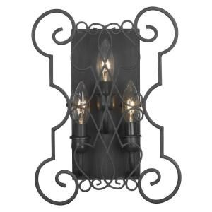 World Imports Alistar Rust 3 Lights Iron Wall Sconce WI751342
