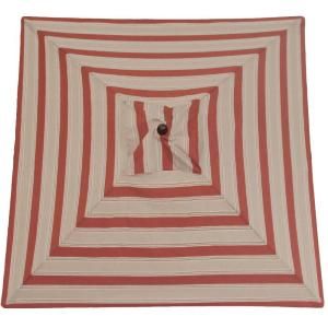 Plantation Patterns 6 ft. Patio Umbrella in Chili Stripe 9606 01250000