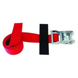 SNAP LOC 2 in. x 8 ft. Cinch Strap with Ratchet in Red HD LS28RR P