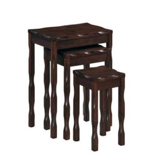 Black Cherry Solid Wood Nesting Tables (3 Piece) DISCONTINUED I 3336