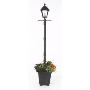 Gama Sonic Baytown 77 in. Solar Lamp Post with 6 Solar LED Bulbs and 15 in. Planter Base GS 106PL