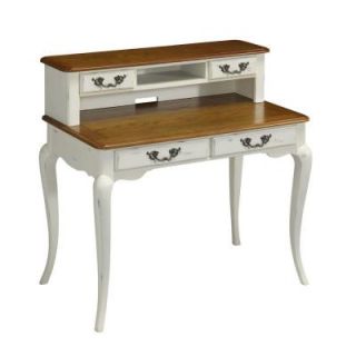 Home Styles Oak and Rubbed White Student Desk with Hutch 5518 162