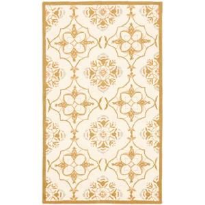 Safavieh Chelsea Ivory/Green 3 ft. 9 in. x 5 ft. 9 in. Area Rug HK376A 4