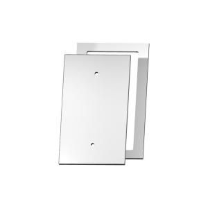MirrEdge Crystal Cut Mirror 1 Blank Wall Plate with Clear Acrylic Spacer 30104