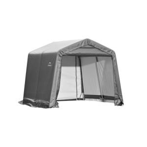 ShelterLogic 11 ft. x 12 ft. x 10 ft. Grey Cover Peak Style Shelter 72863.0