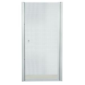 Sterling Plumbing Finesse 31 1/2 in. x 65 1/2 in. Frameless Pivot Shower Door in Silver with Smooth/Clear Glass Texture 6305 31S