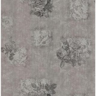 Brewster 56 sq. ft. Distressed Rose Print Wallpaper 282 64039