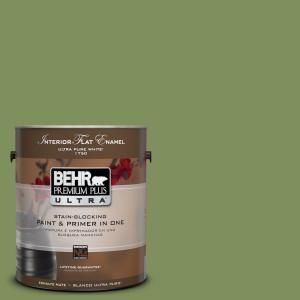 BEHR Premium Plus Ultra 1 Gal. #UL210 17 Green Energy Interior Flat Enamel Paint 175301