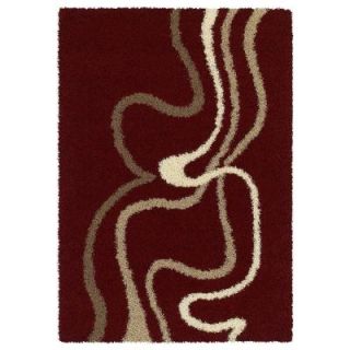 United Weavers Overstock Jagger Cranberry 7 ft. 10 in. x 10 ft. 6 in. Contemporary Area Rug DISCONTINUED 320 02734 811