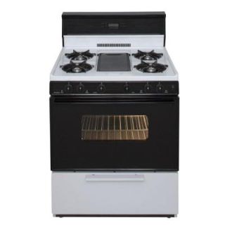 Premier 30 in. 3.91 cu. ft. Freestanding Gas Range with 5th Burner and Griddle Package in White SFK349WP