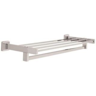 Franklin Brass Century 9 in. W Towel Shelf with Bar in Bright Stainless Steel 5557