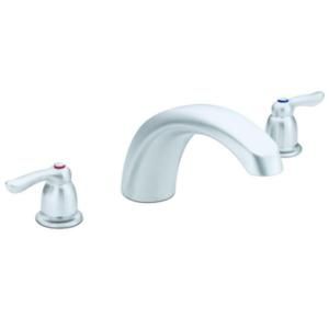 MOEN Chateau 2 Handle Low Arc Roman Tub Faucet in Brushed Chrome T990BC