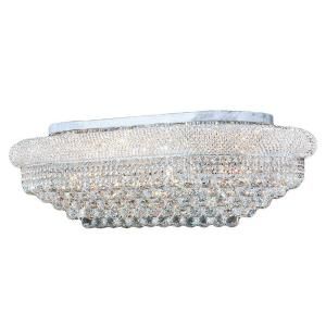 Worldwide Lighting Empire Collection 18 Light Ceiling Chrome and Crystal Light W33007C36